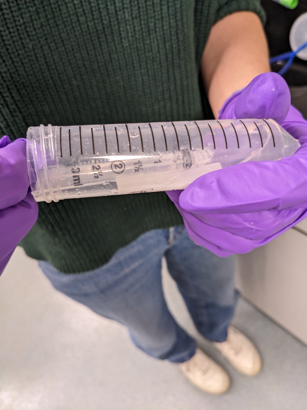 Filling up the syringe