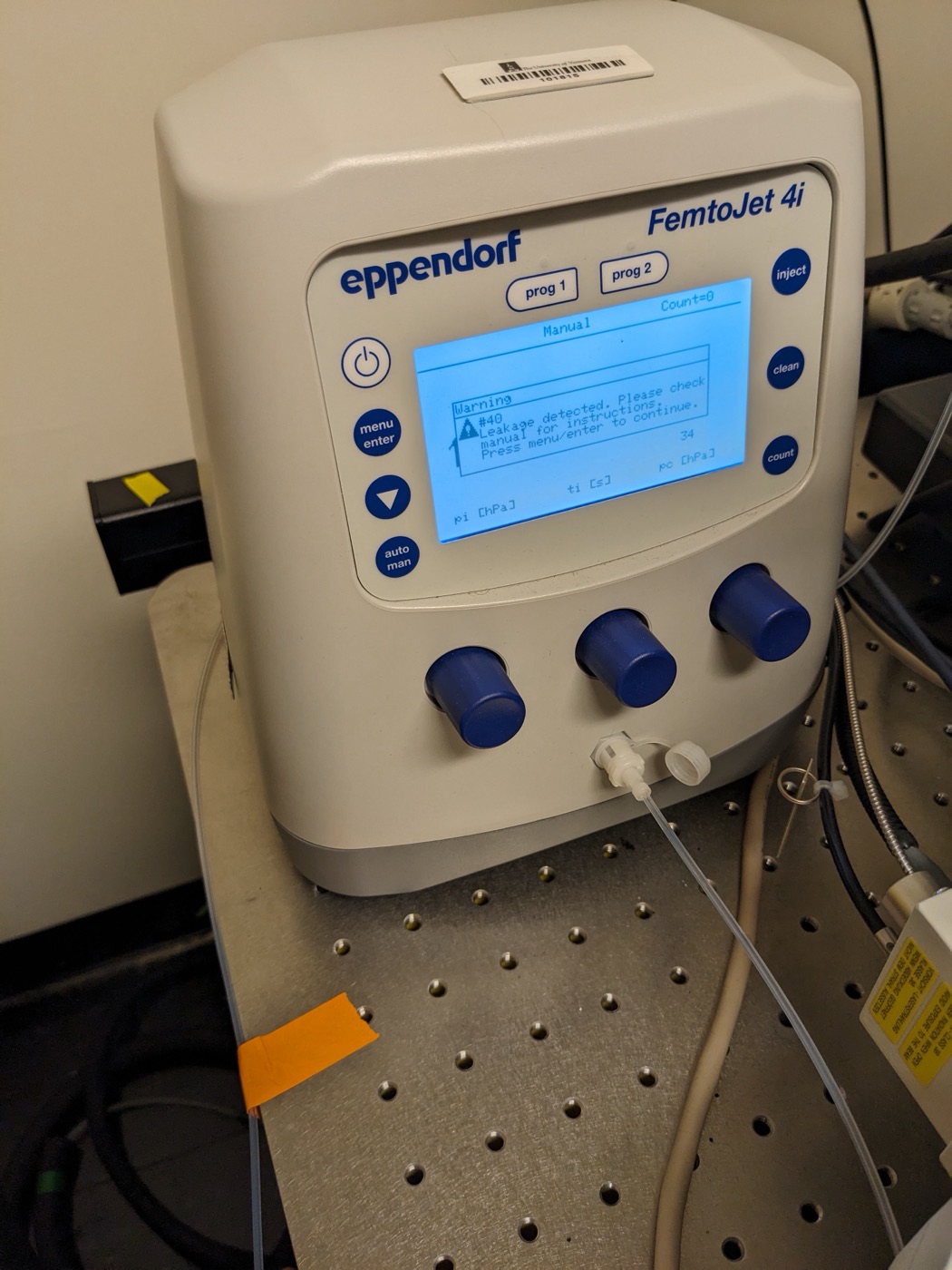 Microinjector error