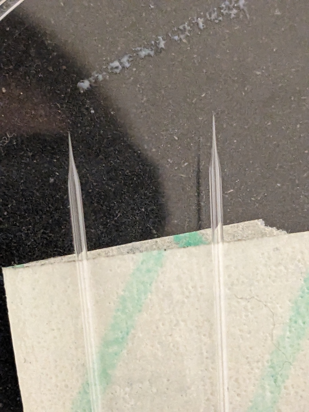 Pulled needle ends
